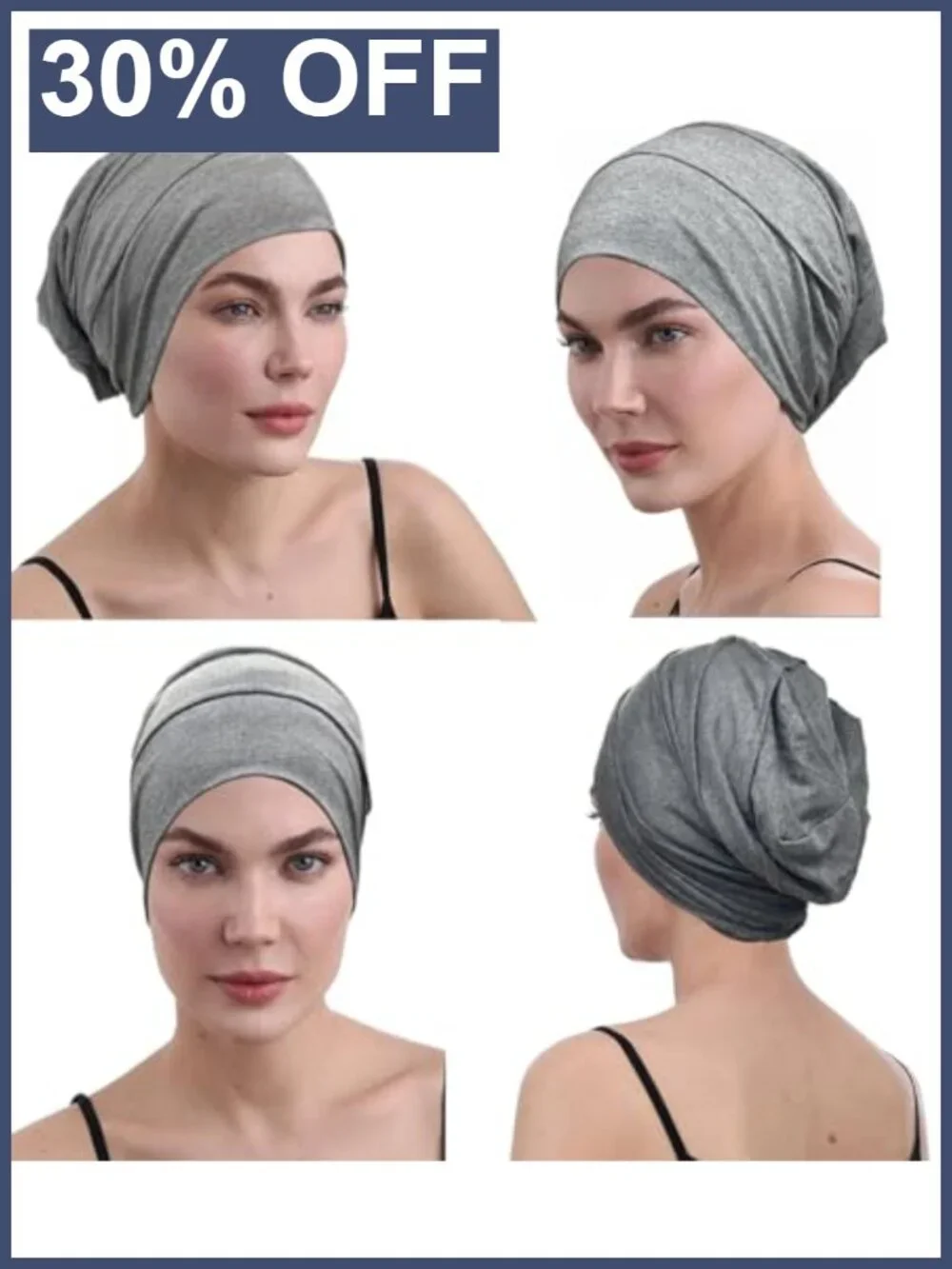 Viscose Cotton Slouchy Beanie Chemo Headwear Soft Knit Caps for Women